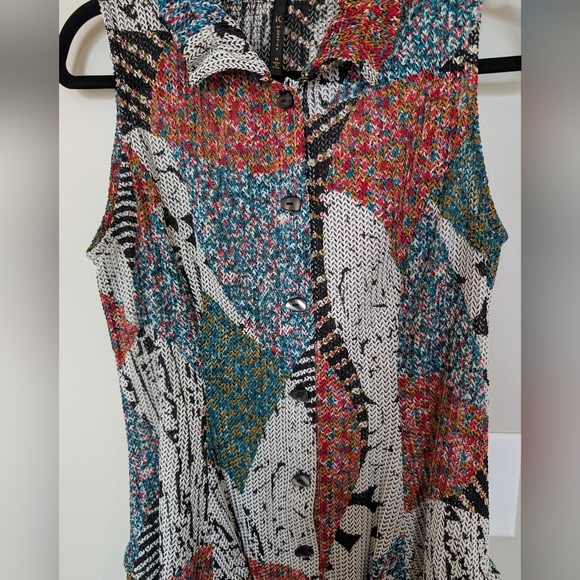 IC by Connie K colorful Sleeveless Women's Top sz M - Picture 8 of 12